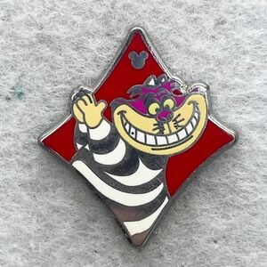🔮 5/$25 Disney Alice in Wonderland Cheshire Cat Card Suits Diamond Pin